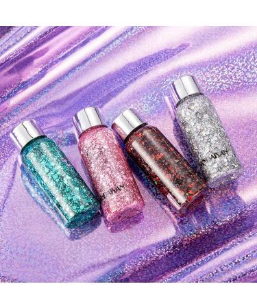GL-Turelifes Mermaid Sequins Chunky Glitter Liquid Eyeshadow & Body Gel - Long Lasting Sparkling 30g (#09 White) - Buy Online on GoSupps.com