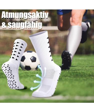 Shop Utensilsto Men's Football Grip Socks - Anti-Slip Soccer Socks (3 Pairs) for Sports | Size 38-46 - Buy Online on GoSupps.com