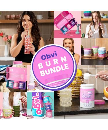 Obvi Burn Box Bundle 24-Hour Support System with 5 Types of Collagen for Wellness Recovery and Vitality Hydrolyzed Collagen Peptides Green Tea Extract and Ashwagandha for Overall Health - Buy Online on GoSupps.com