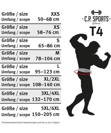 C.P.Ports Weight Lifting Belt XXS-6XL | Padded Leather Training Belt for Powerlifting Bodybuilding & Strength Training | Unisex M Black with White Inner Surface - Premium Fitness Gear - Buy Online on GoSupps.com