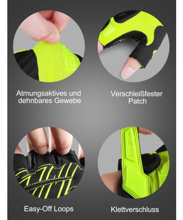 INBIKE MTB Gloves for Motocross Half-Finger with TPR Finger Pads | Flexible Cycling Gear for Mountain Biking & Racing | Gr n XL - Buy Online on GoSupps.com