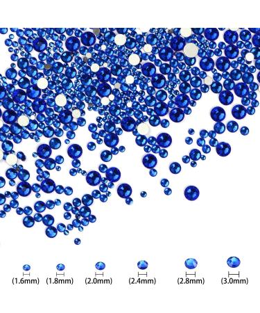 LPBeads 3456 Pieces 6 Sizes Sapphire Flat Back Round Crystal Rhinestones for Crafts Nails Art Face Makeup Clothes DIY with Pick Up Tweezers and Picking Pen - Buy Online on GoSupps.com