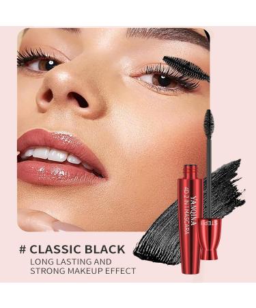 3 Black Mascara - Portable Silk Fiber Lash Mascara for Natural Lengthening and Thickening Effect Everyday Mascara for Fine Short Eyelash 3 Pcs Mascara - Buy Online on GoSupps.com