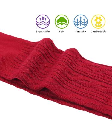Cotton Baby Girls Socks Infant Toddler Pantyhose Cable Knit Legging Pants 6-12 Months - Wine Red - Buy Online on GoSupps.com