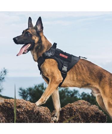 Oneigris Tactical Dog Harness Vest | Fire Watcher Training - 1000D Nylon (Small Black) - Service Dog Approved - Buy Online on GoSupps.com