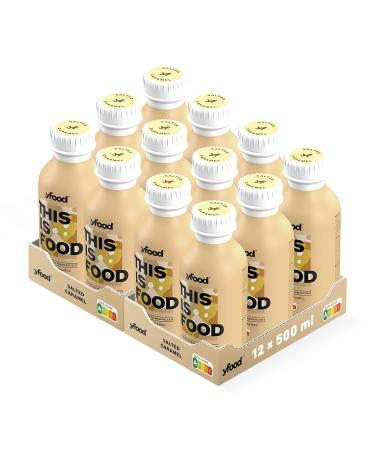 Yfood Salted Caramel Drink - On-the-Go Meal Replacement with 33g Protein 26 Vitamins & Minerals | 12 x 500ml - 3.00 Deposit Included - Buy Online on GoSupps.com