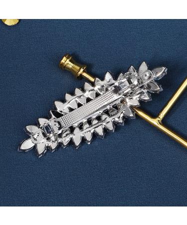 fdsmall Elegant Crystal Hair Barrettes Spring Clip for Women Girls Sparkly Glitter Rhinestone Hairpin Hair Clip Hair Accessories Bridesmaid Bride - Buy Online on GoSupps.com