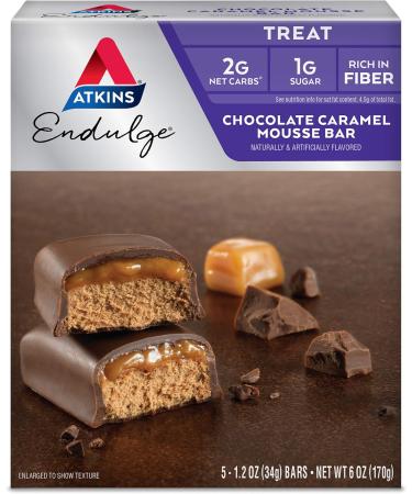 Atkins Creamy Cinnamon Swirl Protein Shake 15g Protein 12 Count and Chocolate Caramel Mousse Bar 1g Sugar 5 Count Bundle - Buy Online on GoSupps.com