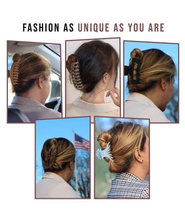 SP Hair Clips 8-Pack - Versatile for Thin, Thick, or Curly Hair | Matte Banana Clips for Strong Hold | Cute Colors | Stylish & Secure Hair Styling - Buy Online on GoSupps.com