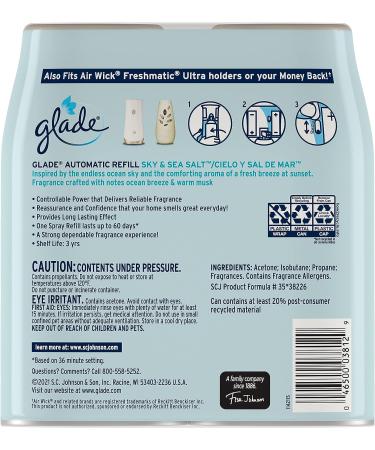 Glade Automatic Spray Refill Sky & Sea Salt Air Freshener 6.2 Oz 2 Count - Home & Bathroom - Buy Online on GoSupps.com