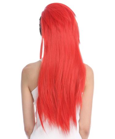 WIG ME UP DL104-113-1B Long Black Red Wig for Women & Men | Cosplay Punk Emo Style - Buy Online on GoSupps.com