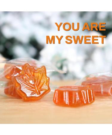 Premium Maple Syrup Hard Candies Small Gift Box by Pollipop | Made with Pure Canadian Grade A Amber Maple Syrup | Individually Wrapped Candy | No Artificial Additives | Kids Snacks | Canadian Snacks Maple Small Gift Boxes (240g) - Buy Online on GoSupps.com