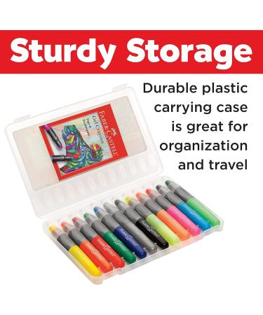 Faber-Castell Gel Crayons - 12 Vibrant Colors with Durable Storage Case - Buy Online on GoSupps.com