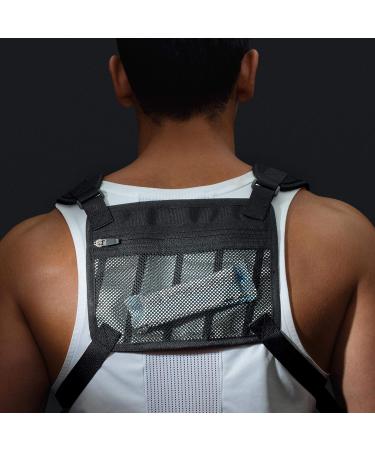 MVRK Water Resistant Chest Pack - Lightweight Running Phone Holder with Extra Storage in Black - Buy Online on GoSupps.com
