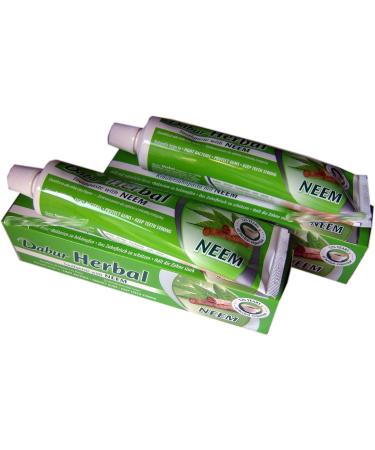  Dabur Dabur Herbal Toothpaste - Neem - 6 x 100ml tubes - Antibacterial - Buy Online on GoSupps.com