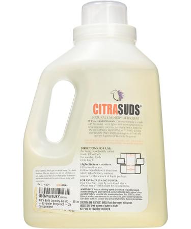 Citra Suds 2X Concentrated Laundry Liquid - 50 oz Lavender Bergamot | Eco-Friendly Laundry Detergent for International Shipping - Buy Online on GoSupps.com