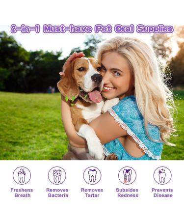 BOZILY HICC Groom! Pet Clean Teeth Spray + Finger Brush | Dental Care Spray for Dogs & Cats | Targets Tartar & Plaque | Eliminates Bad Breath | 50ml (2Pcs) - Buy Online on GoSupps.com