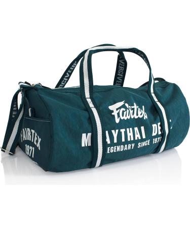 Fairtex BAG9 Retro Style Barrel Bag - Green | Thai Boxing Heavy Gym Bag for Muay Thai MMA - Buy Online on GoSupps.com