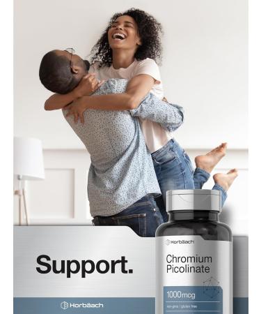 Horbaach Chromium Picolinate 1000mcg | 240 Tablets | Vegetarian Formula | Non-GMO Gluten Free Supplement - Buy Online on GoSupps.com