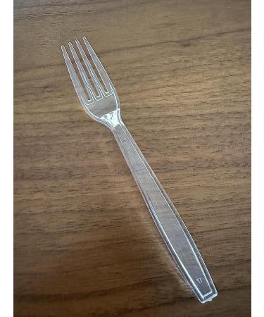 Oojami 300 Piece Heavy Duty Clear Plastic Forks - Ideal for Home, Office, Weddings, Parties, Picnics, Restaurants - 300 Forks - Buy Online on GoSupps.com