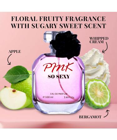 Pink So Sexy for Women Eau De Parfum - Floral Fruity Fragrance with Sugary Sweet Scent - Bergamot Apple & Whipped Cream - Fresh Sweet & Creamy - Luxurious Aroma in 100ml Bottle - Paraben Free - Buy Online on GoSupps.com