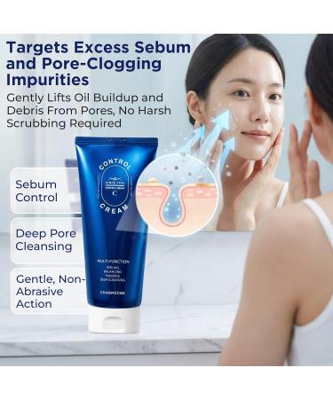 CHARMZONE Control Cream NEW VERSION Korean Skincare Exfoliating Face & Body Massage Cream for Removing Sebum & Dead Skin Cells Hydrating Self-Massage Moisturizer (150ml / 5.07 fl oz) 5.29 Ounce (Pack of 1) - Buy Online on GoSupps.com