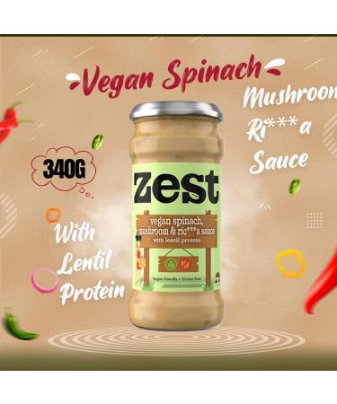 Zest Pasta Sauce Pick N Mix - Create Custom Combo with 6+ Flavours | Basil Oregano Spanish Mushroom Tomato Chilli Tomato Maspone | Gift Set for Pasta Sauce Lovers - Pack of 6 x 340g - Buy Online on GoSupps.com