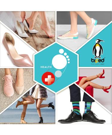Biped Health Heel Protectors - 4 Pairs Self-Adhesive Cushions for Big Shoes & Heel Pain Relief - Breathable Heel Pillows (Black) - Buy Online on GoSupps.com