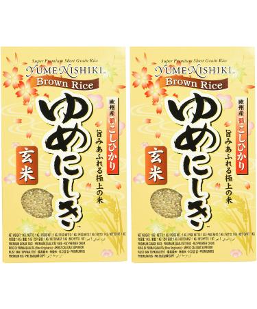 YUME NISHIKI JFC Brown Rice - 2 Pack (2 x 1 kg) | Premium Japanese Rice for International Shipping - Buy Online on GoSupps.com