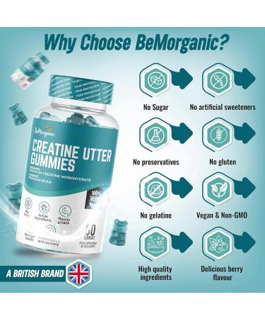 Creatine & BCAAs Pre Workout Gummies | 5000mg Creatine Monohydrate | Muscle Recovery | Protein Supplement for Men | Sugar-Free | UK Formulated - Buy Online on GoSupps.com