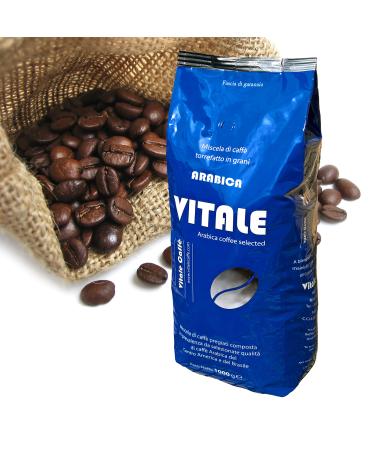 Vitale Coffee Beans Blend 100% Arabica Sublime Aroma and Taste Classic Traditional Napoletana Browning Method