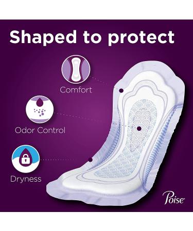 Poise Incontinence Pads for Women, Light Absorbency, Long Length, 96 Count - 4 Packs, Packaging May Vary - Buy Online on GoSupps.com