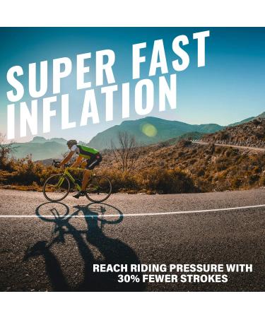 PRO BIKE TOOL Mini Floor Pump - Fast Tire Inflation - Presta & Schrader Valve - High Pressure Pump for Road & Mountain Bikes - Buy Online on GoSupps.com