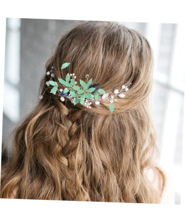 PLAFOPE Hair Comb Hair Accessories Wedding Pearl Clips for Hair Womens Hair Clips Bridal Hair Clip Pearl Hair Accessories Green Tiara Pearl Hair Clips Teasing Combs for Women Metal - Buy Online on GoSupps.com