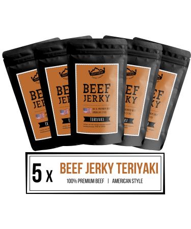 CRAFTSMAN FINEST FOODS Craftsman Beef Jerky TERIYAKI 500 g (5 x 100 g) dry meat from Germany Bavaria American Jerky Beef 100% beef Teriyaki Premium Beef Made in Germany