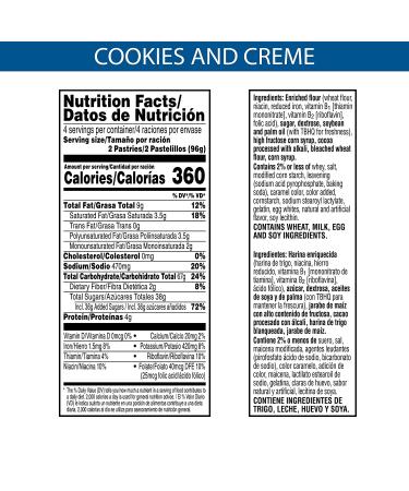Pop-Tarts Cookies and Creme Breakfast Snacks - 13.5oz Box (8 Pastries) - Buy Online on GoSupps.com