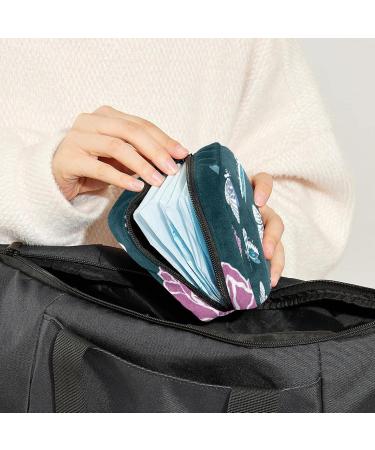 Women's Portable Period Kit - Pink Flower Butterfly Storage Pockets | Bonds Stillpad Holder | Ideal Feminine Product Bag - Buy Online on GoSupps.com