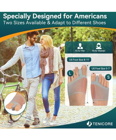 Bunion Corrector - Adjustable Toe Separator & Soft Pads | Original Bunion Socks for Shoes - Size S - Buy Online on GoSupps.com