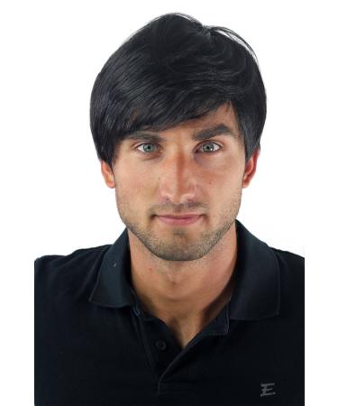 Wig Me Up-GFW-994-1B men's wig wig men toupet short youthful casual fashionable black length: approx. 20 cm black (1b) 20 cm (1 Pack) - Buy Online on GoSupps.com