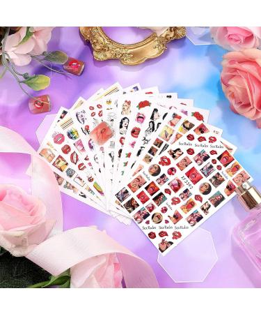 Lips Nail Art Stickers - Valentine's Day Decals for Women and Girls - Buy Online on GoSupps.com