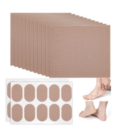12 Sheets Moleskin Tape Adhesive Pads Flannel Moleskin Patches Adhesive Feet Pads Portable Moleskin Pads for Feet Shoes Blister Prevention Women Travel Supplies