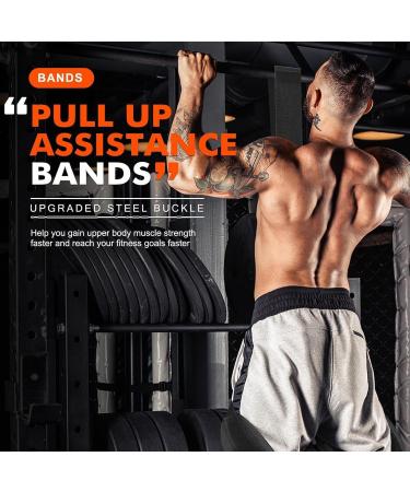 Pull up Assistance Bands | Multifunctional 210 Pounds Assistance Bands | High Intensity Strength Training Tool Workout Equipment for Home Gym Black - Buy Online on GoSupps.com
