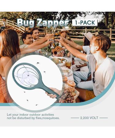 Mafiti Electric Fly Clapper - Toxin-Free Insect Killer with Removable Batteries | Ideal for Indoor & Outdoor Use (Dark Green) - Buy Online on GoSupps.com