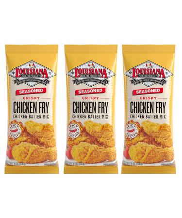 Louisiana Seasoned Crispy CHICKEN FRY Batter 9oz (Pack of 3)