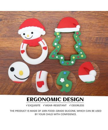Silicone Teething Toy for Babies and Toddlers - Snowman Design | BPA-Free, Christmas & Halloween Gift | Soothes Teething Pain - Buy Online on GoSupps.com