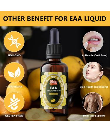 Well&Whole L-Lysine Gummies 1000mg and Essential Amino Acid (EAA) Liquid Drops & Liver Support Liquid Supplement - Buy Online on GoSupps.com