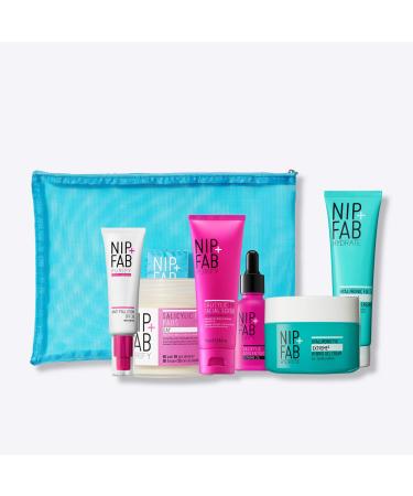 Nip + Fab Purify & Hydrate Gift Set | Clear Oil and Reduce Blemishes with Salicylic acid | Salicylic Scrub Pads Concentrate | Hyaluronic Cream