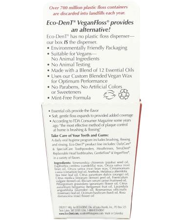 Eco-Dent Veganfloss Premium Cinnamon Dental Floss | Eco-Friendly & Vegan - Buy Online on GoSupps.com