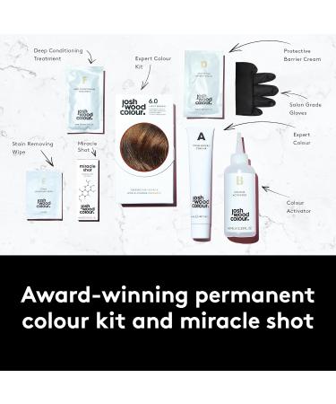 Josh Wood Colour Miracle Kit 6.5 - Ammonia-Free, 100% Grey Coverage, Stronger Hair, Less Breakage & Colour Fade - Lighter Brown - Buy Online on GoSupps.com