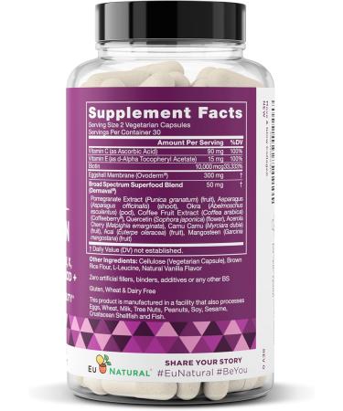 Move & Glow Collagen Pills for Women & Men Vegetarian Multi-Collagen (Type I-V-X) with 9 Plant-based Superfoods for Skin Health & Joint Support Biotin, Vitamin C, Vitamin E, 60 Vegetarian Capsules - Buy Online on GoSupps.com